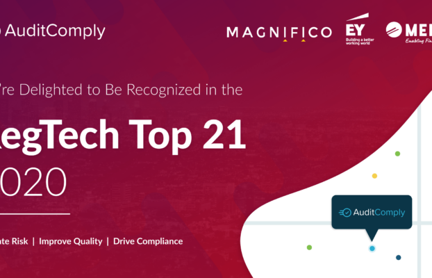 Auditcomply Recognized in the Regtech Top 21 Framework for Risk Management
