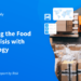 text reading Managing the Food Labor Crisis with Technology beside an image of a factory worker