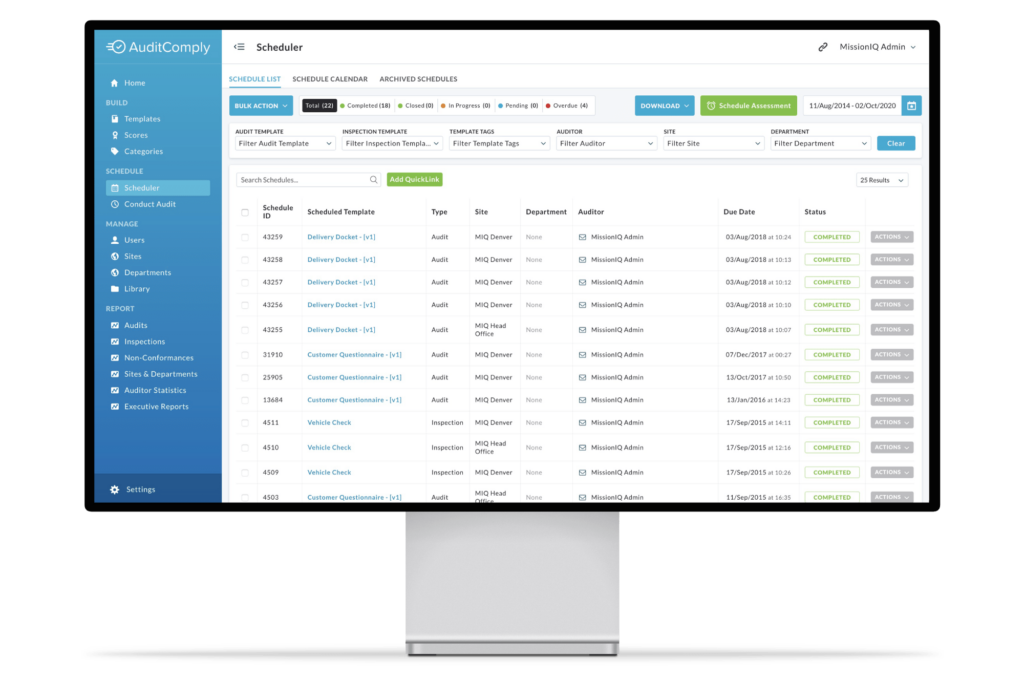 Audit Schedular for FSMA 204